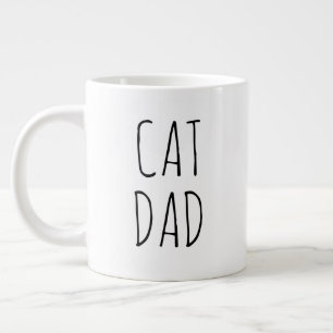 "Cat Dad" Simple Modern Farmhouse Large Coffee Mug