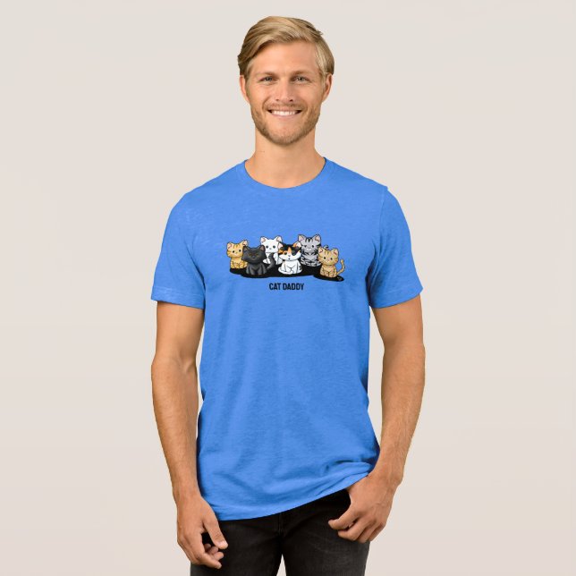 Cat Dad T-Shirt Tri-Blend Shirt (Front Full)