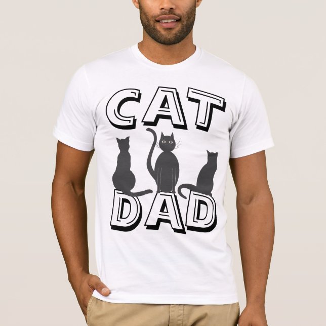 CAT DAD, T-shirts Amoureux de les chats POUR HOMME (Devant)