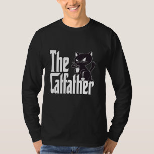 Cat Dad The Catfather Coffee Black Cat Father Kitt T-Shirt