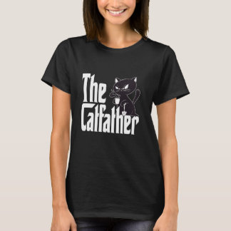 Cat Dad The Catfather Coffee Black Cat Father Kitt T-Shirt