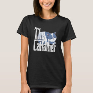 Cat Dad The Catfather Crazy Cute Cat Father Kitty  T-Shirt