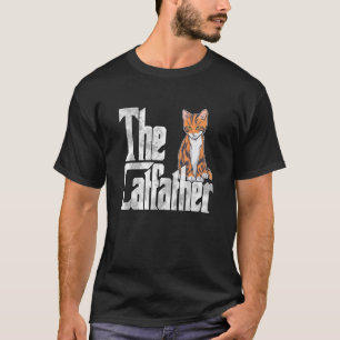 Cat Dad The Catfather Crazy Cute Cat Father Kitty  T-Shirt