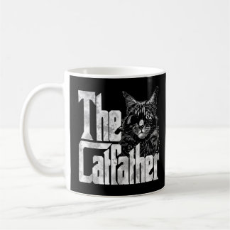 Cat Dad The Catfather Crazy Eyepatch Cat Father Ki Coffee Mug