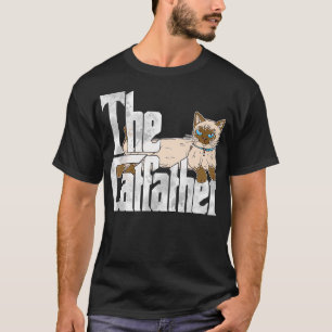 Cat Dad The Catfather Crazy Siamese Cat Father Kit T-Shirt