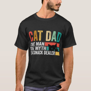 Cat Dad The Man The Myth The Snack Dealer Retro T-Shirt