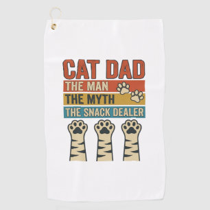 Cat Dad The Snack Dealer Vintage Cat Lover Shirt_1 Golf Towel