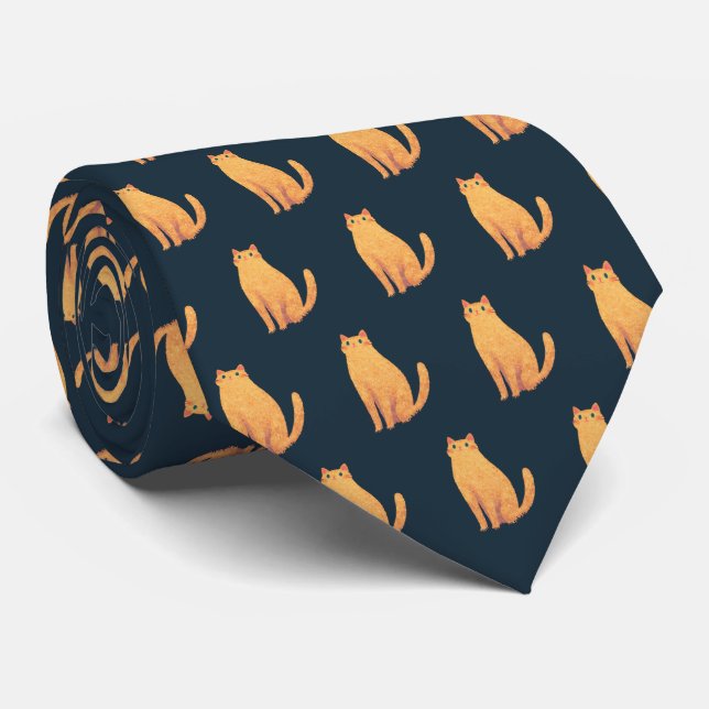 Cat Dad Tie (Rolled)