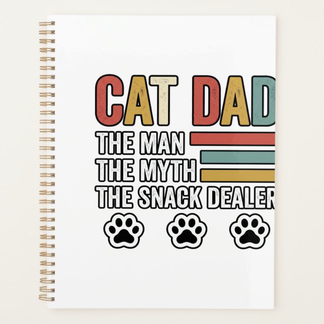 Cat Dad Vintage Funny Snack Dealer Shirt Design_1 (Devant)
