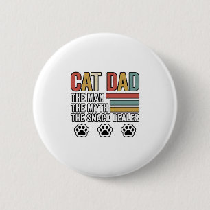 Cat Dad Vintage Funny Snack Dealer Shirt Design_1 2 Inch Round Button