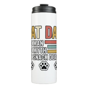 Cat Dad Vintage Funny Snack Dealer Shirt Design_1 Thermal Tumbler
