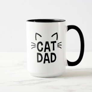 Cat Dad With Ears & Whiskers Mug