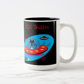 Cat Daddio Mug. Two-Tone Coffee Mug