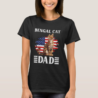 Cat Daddy Bengal Cat Dad Bengal Father Bengal Cat  T-Shirt