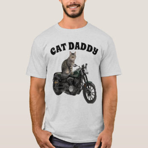CAT DADDY DAD MOTORCYCLE MEN'S CAT T-SHIRTS
