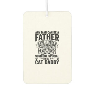 Cat Daddy Father Quote Vintage Engraving T-Shirt D Air Freshener