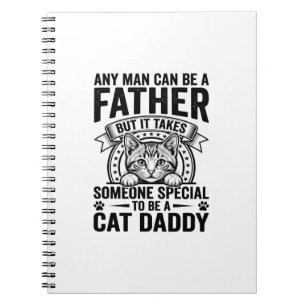 Cat Daddy Father Quote Vintage Engraving T-Shirt D Notebook