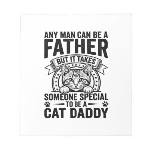 Cat Daddy Father Quote Vintage Engraving T-Shirt D Notepad