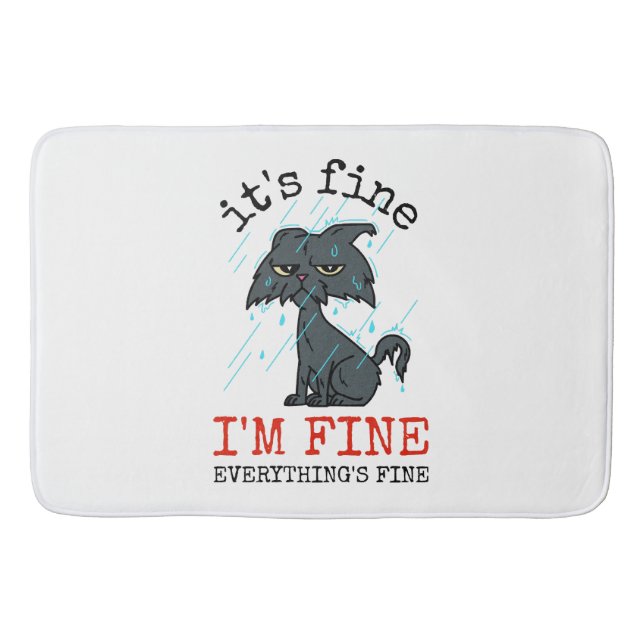 Cat daddy fathers day gift bath mat (Front)