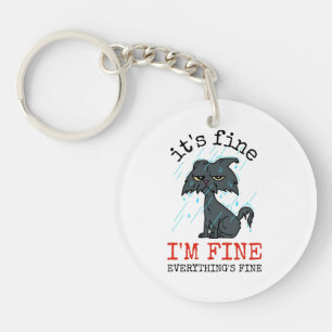 Cat daddy fathers day gift keychain