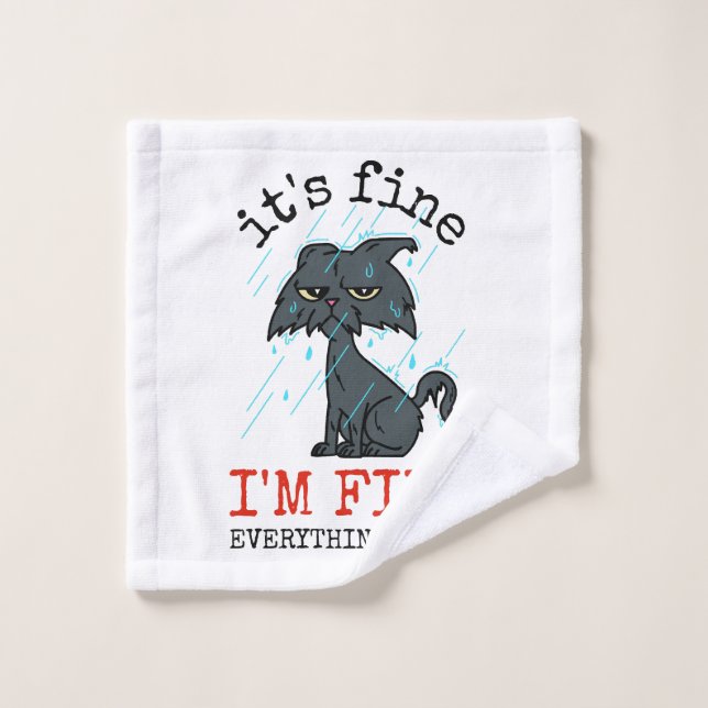 Cat daddy fathers day gift wash cloth (Wash Cloth)