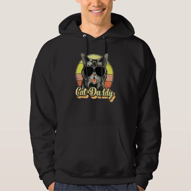 Cat Daddy, Funny Cat     For Men, Best Cat Dad Eve Hoodie (Front)