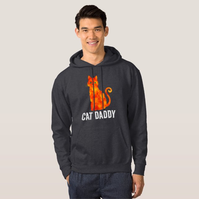 CAT DADDY GINGER CAT HOODIE HOODIES MENS (Front Full)
