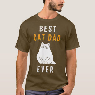 Cat Daddy Mens Best Cat Dad Ever Meow Kitty Cat  T-Shirt