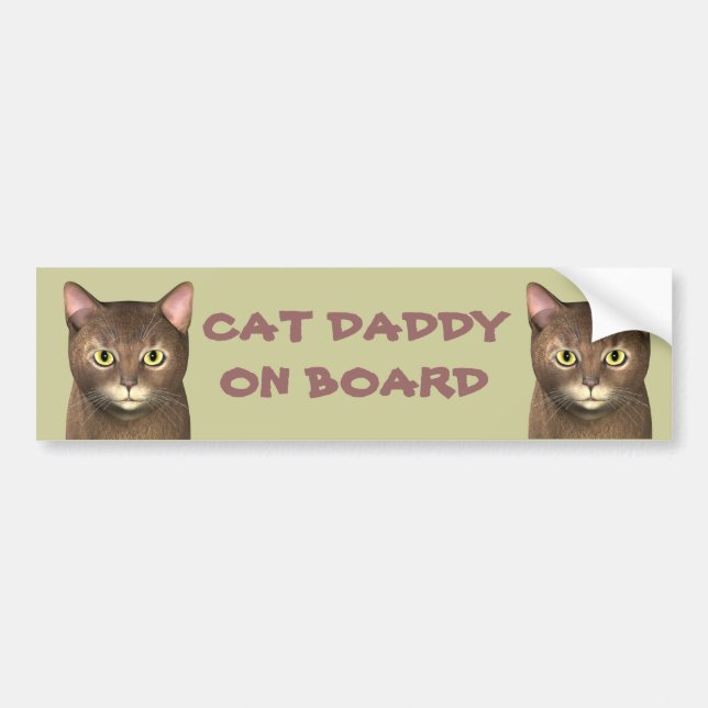 Cat Daddy On Board Bumper Sticker (Front)