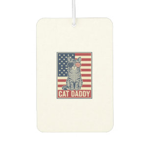 Cat Daddy Patriotic Cat Vector Design_1 Air Freshener