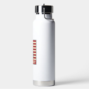 Cat Daddy Patriotic Cat Vector Design_1 Water Bottle