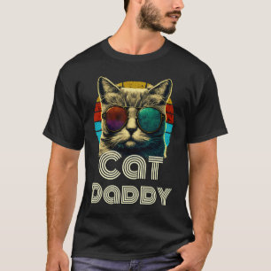 Cat Daddy Retro Cat Dad 80s 90s Vintage T-Shirt