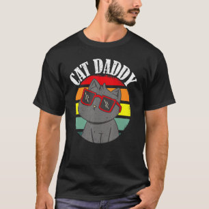 Cat Daddy, retro sunset eighties style distressed T-Shirt