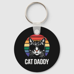 Cat Daddy Shirt Best Cat Dad Ever Men Fathers Day Keychain