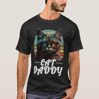 Cat Daddy Tabby Vintage Eighties Style Cat Retro T-Shirt