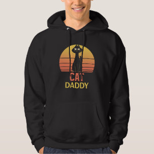 Cat Daddy Vintage 80s Style Ca Mens Retro Distress Hoodie