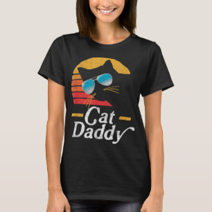 Cat Daddy Vintage 80s Style Cat Retro Sunglasses D T-Shirt