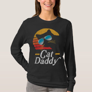 Cat Daddy Vintage 80s Style Cat Retro Sunglasses D T-Shirt