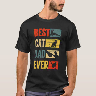 Cat Daddy Vintage Best Cat Dad Ever Fathers Day T-Shirt