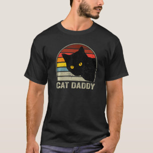 Cat Daddy Vintage Cat 80s Retro Style For Men, Cat T-Shirt