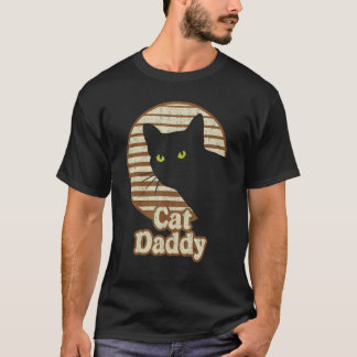 Cat Daddy Vintage Eighties 80s Style Funny Cat Dad T-Shirt