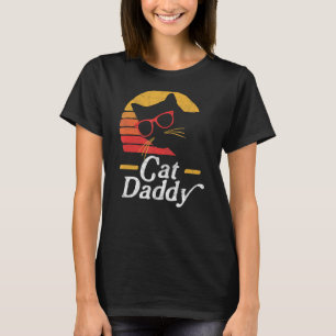 Cat Daddy Vintage Eighties Style Cat Hipster Glass T-Shirt