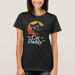 Cat Daddy Vintage Eighties Style Cat Hipster Glass T-Shirt