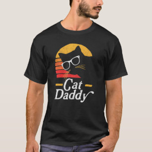 Cat Daddy Vintage Eighties Style Cat Hipster Glass T-Shirt