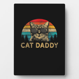 Cat Daddy Vintage Eighties Style Cat Retro Distres Plaque