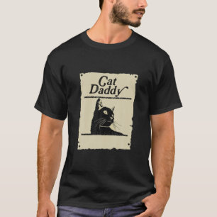 Cat Daddy Vintage Eighties Style Cat Retro Distres T-Shirt