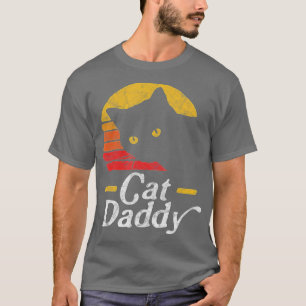 Cat Daddy Vintage Eighties Style Cat Retro Distres T-Shirt