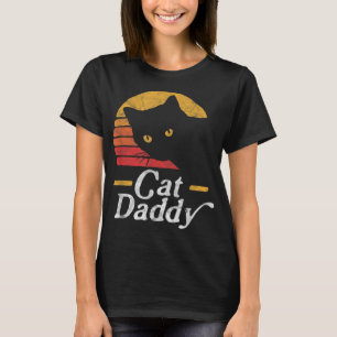 Cat Daddy Vintage Eighties Style Cat Retro Distres T-Shirt