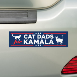 Cat Dads for Kamala 2024 Bumper Sticker