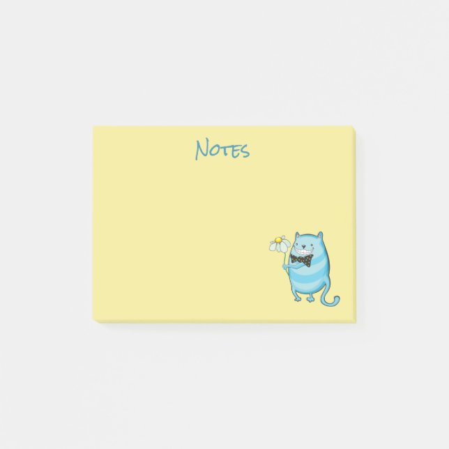 Cat & Daisy Post-It Notes (Front)